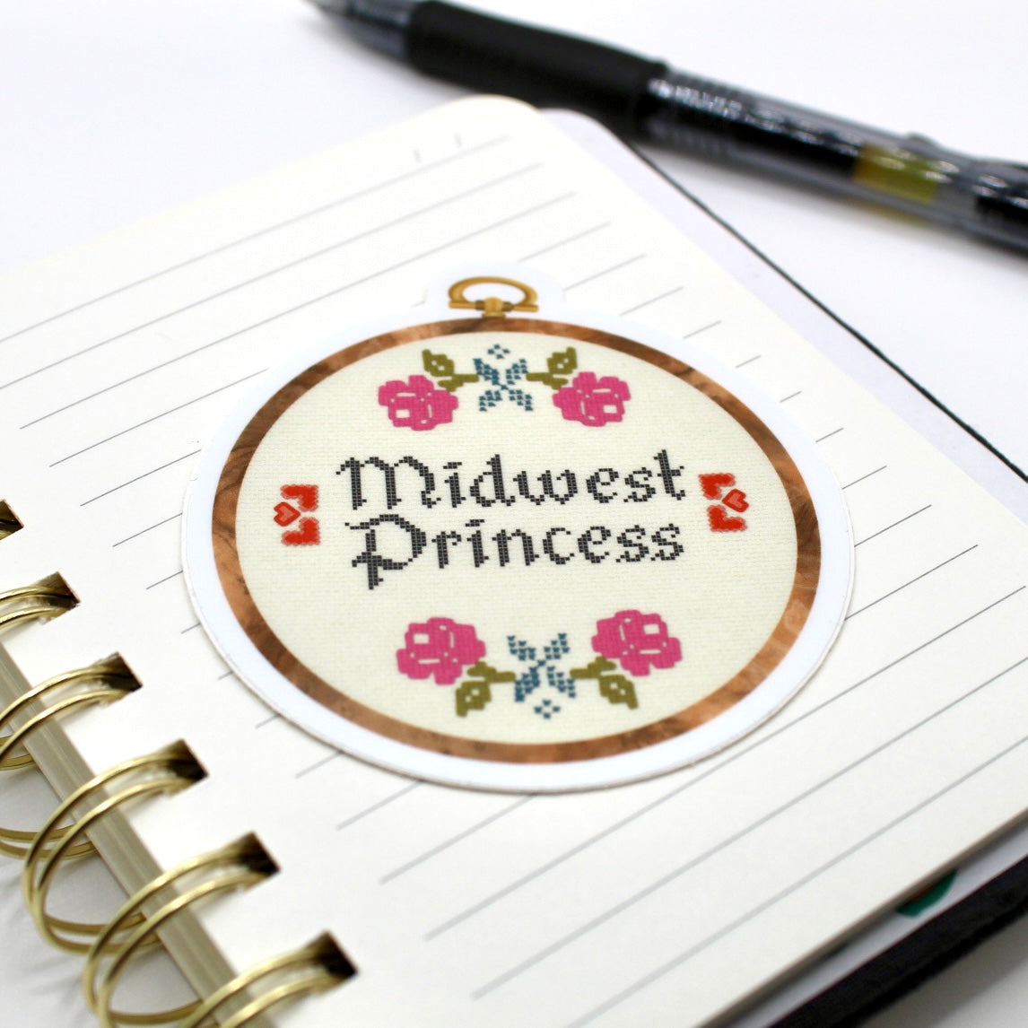 Midwest Princess Cross-Stitch Vinyl Sticker
