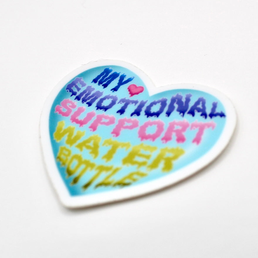 Emotional Support Water Bottle Vinyl Sticker