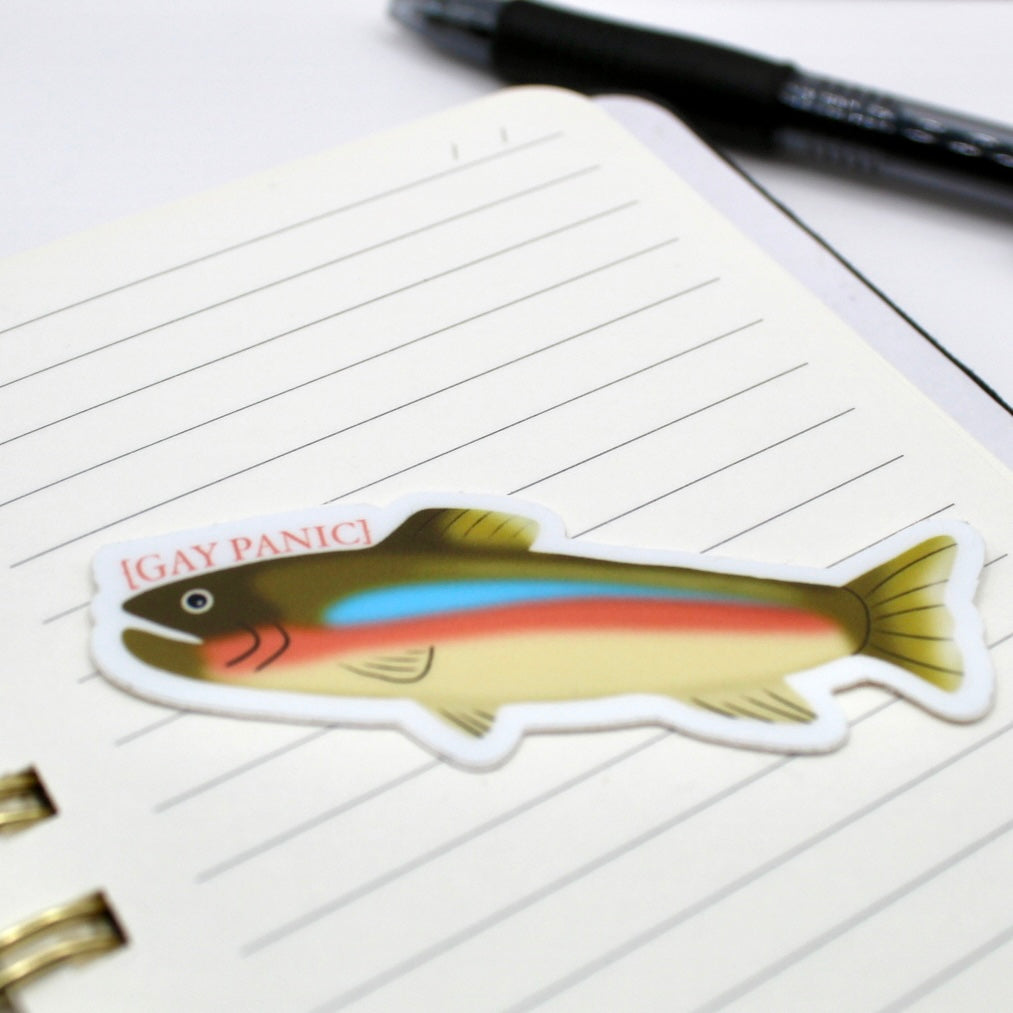 Gay Panic Fish Vinyl Sticker