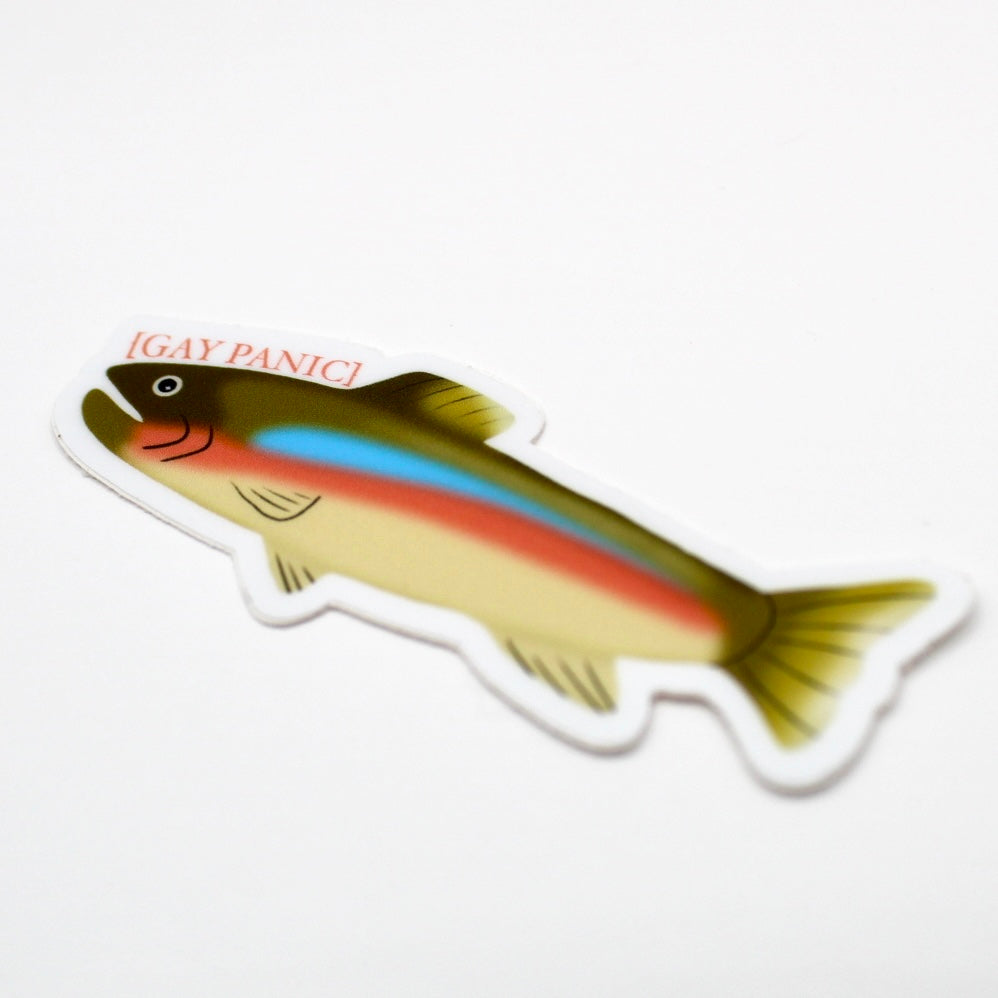 Gay Panic Fish Vinyl Sticker
