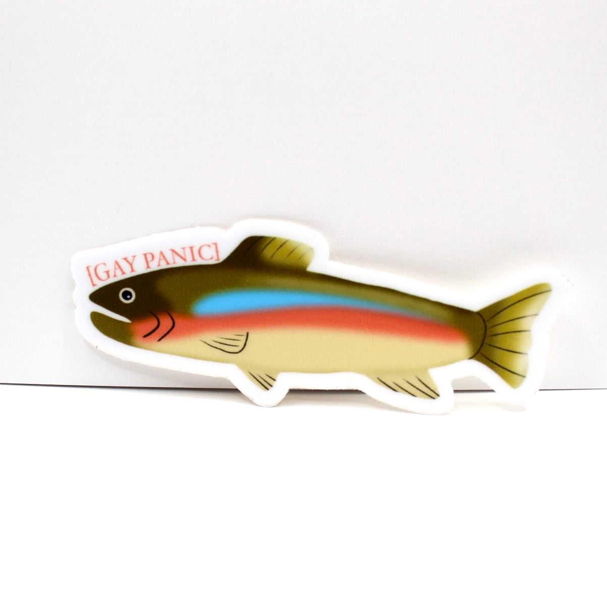 Gay Panic Fish Vinyl Sticker