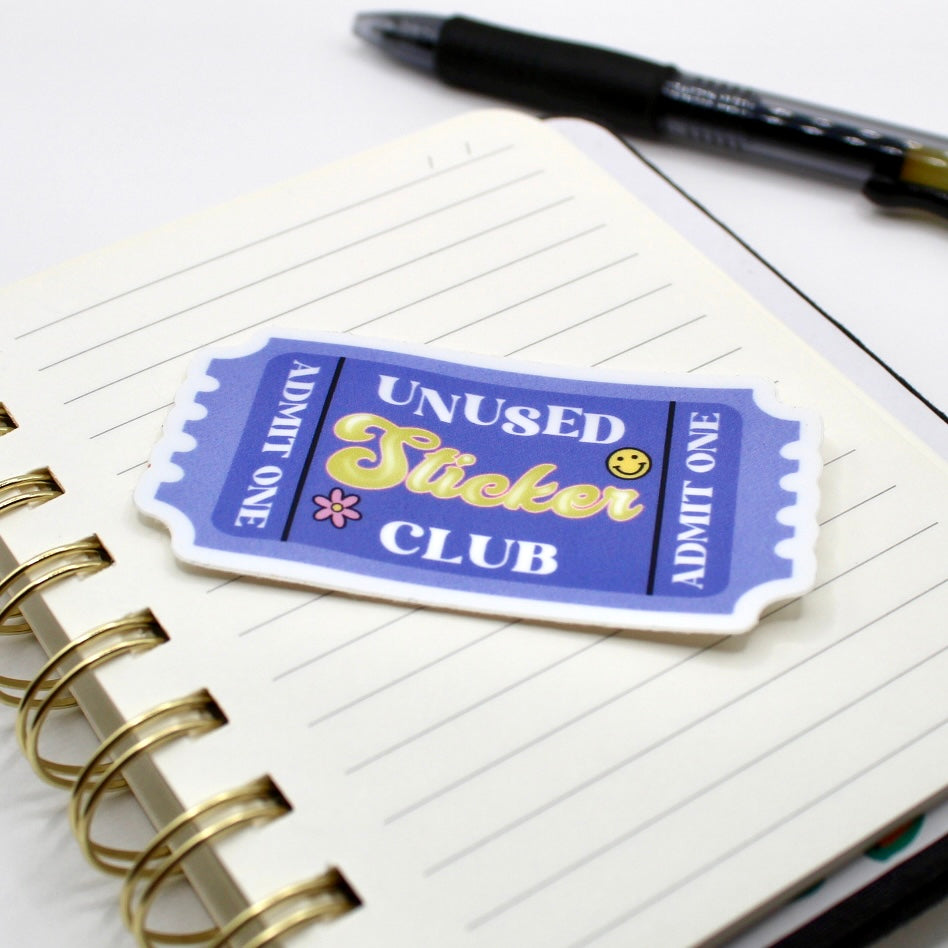 Unused Sticker Club Vinyl Sticker