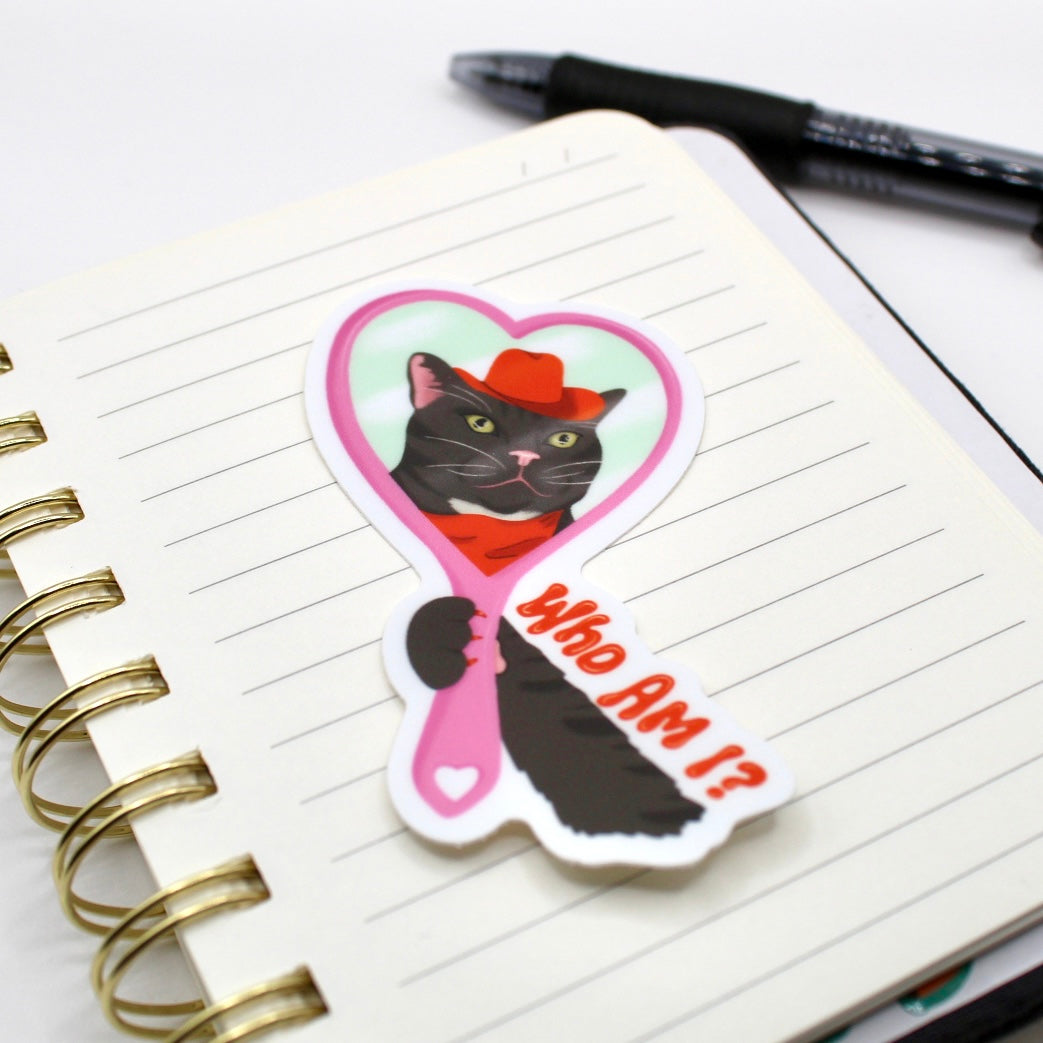 Who Am I? Cat Vinyl Sticker