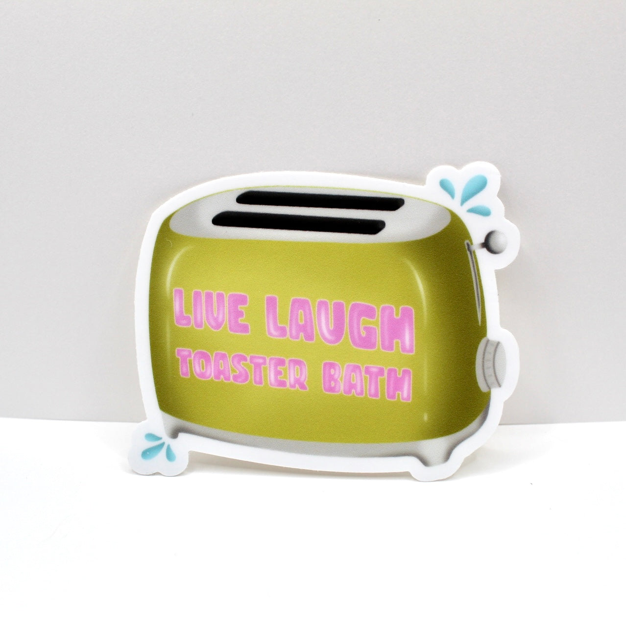 Live Laugh Toaster Bath Vinyl Sticker