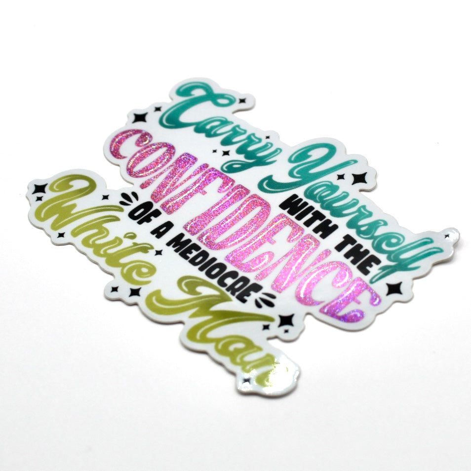 Mediocre White Man Vinyl Sticker