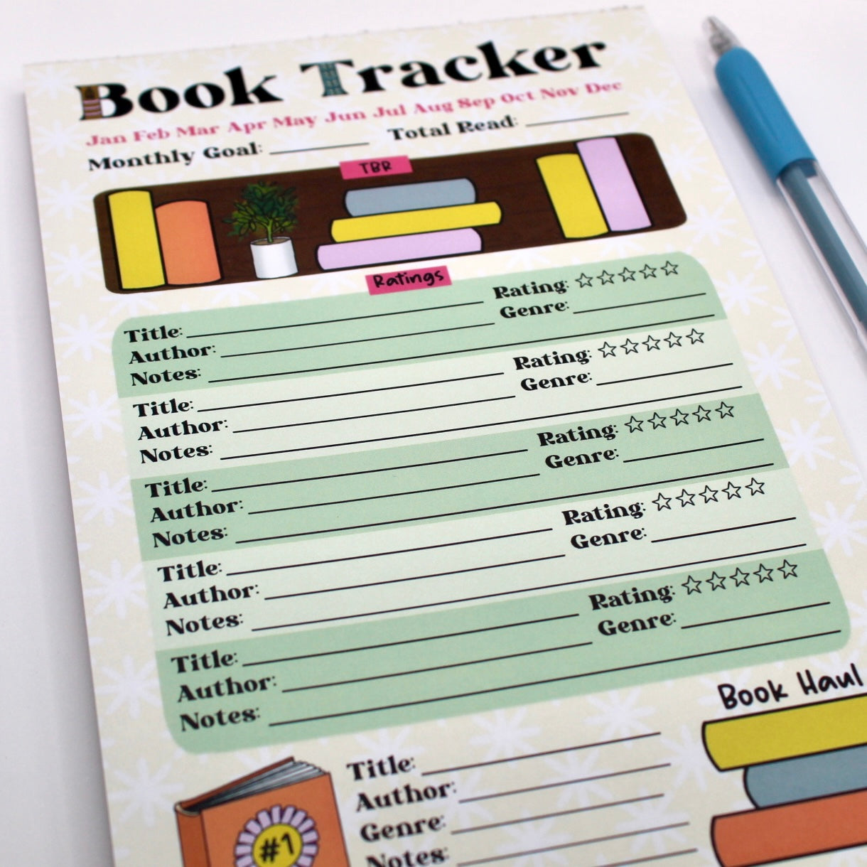Book Tracker Notepad