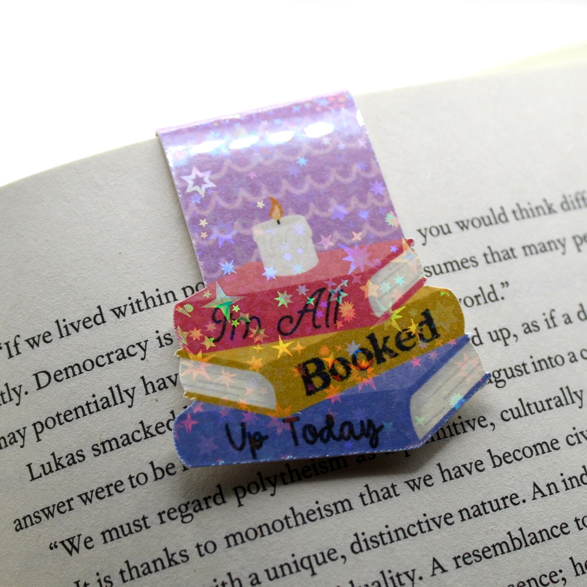 Booked Up Magnetic Bookmark