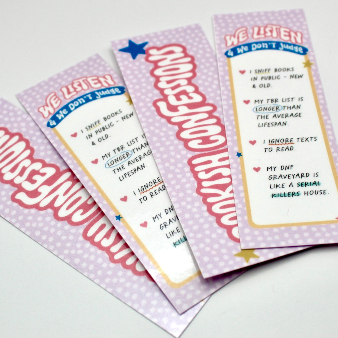 Bookish Confessions Double Sided Bookmark