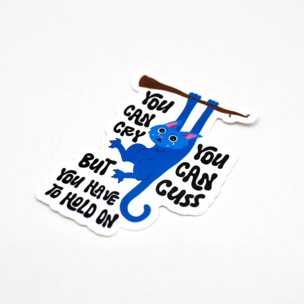 Hang in There Cat Sticker