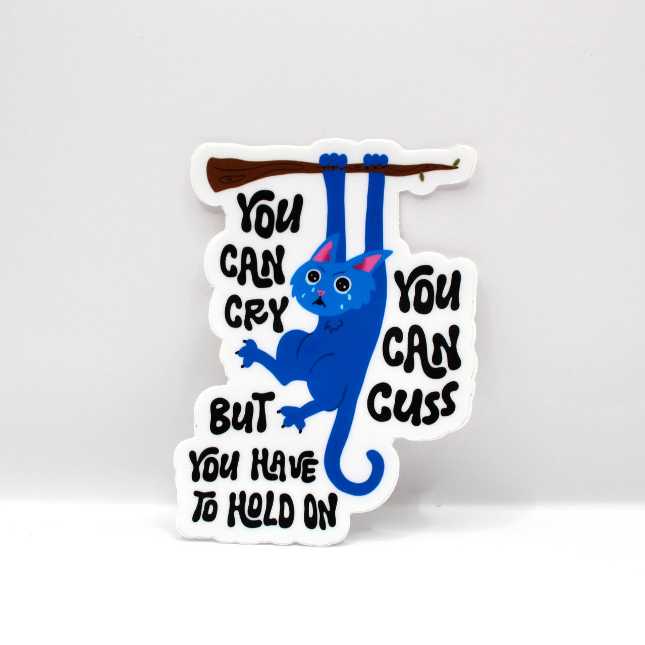 Hang in There Cat Sticker