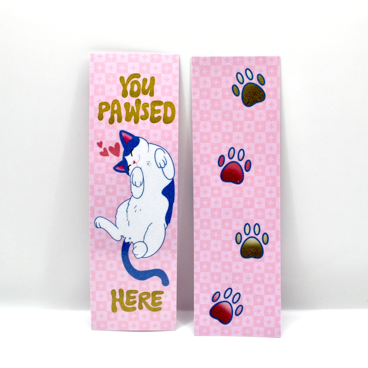 You Pawsed Here Cat Double Sided Bookmark