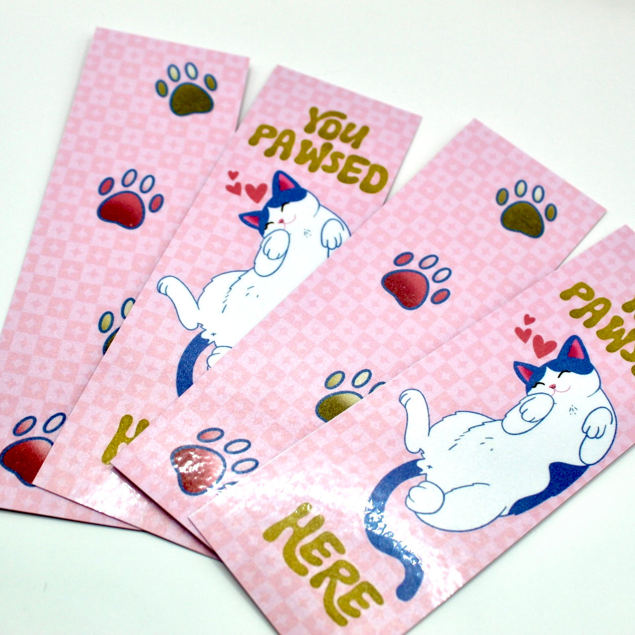 You Pawsed Here Cat Double Sided Bookmark