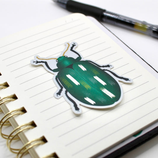 Shiny Beetle Vinyl Sticker