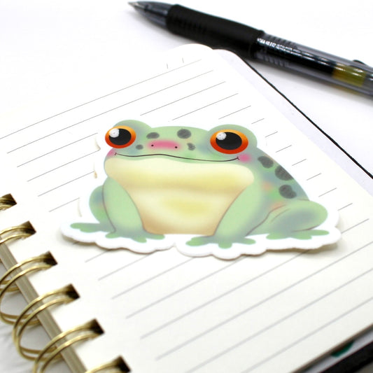 Cute Frog Vinyl Sticker