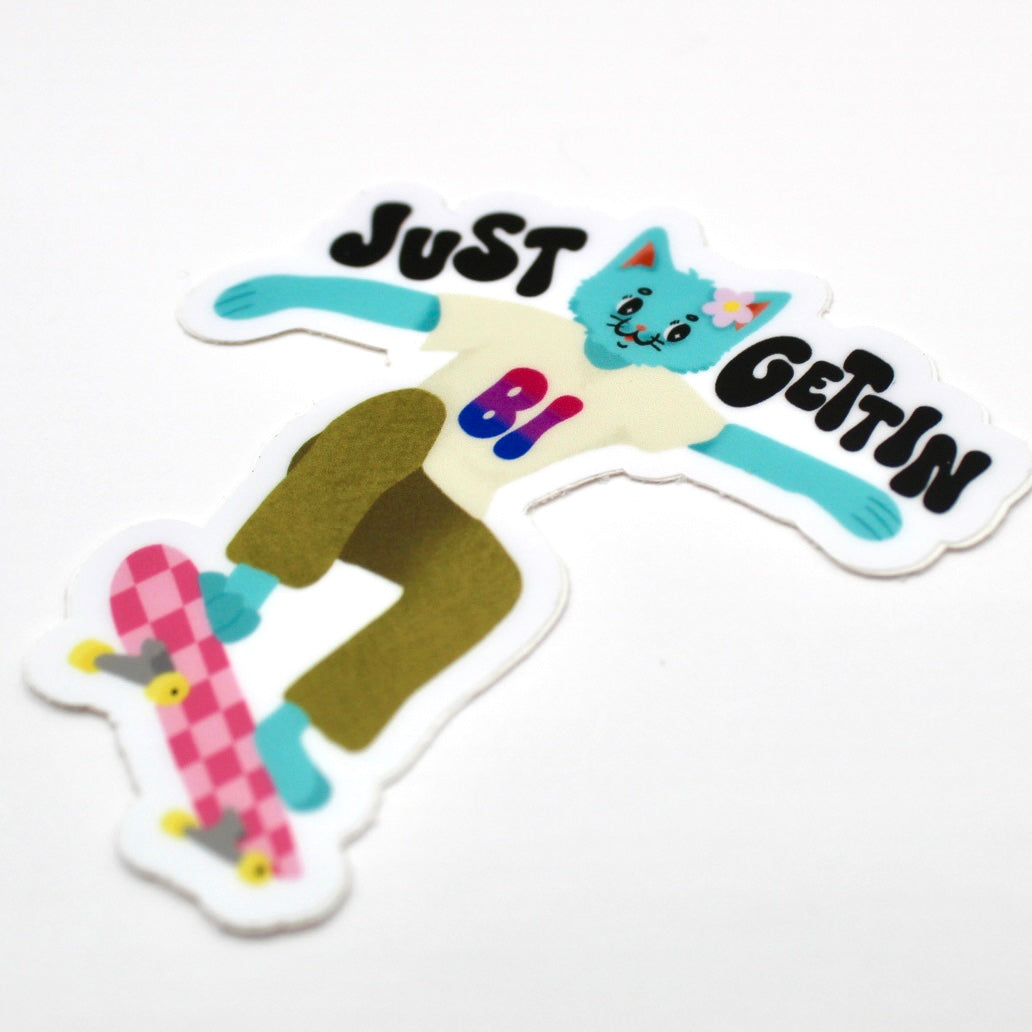 Just Gettin Bi Vinyl Sticker