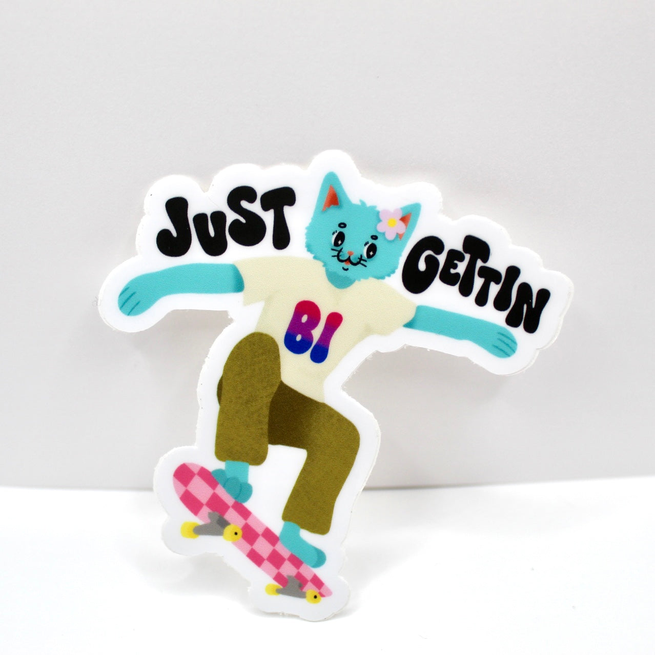 Just Gettin Bi Vinyl Sticker