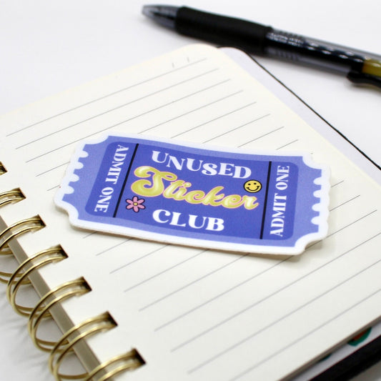 Unused Sticker Club Vinyl Sticker