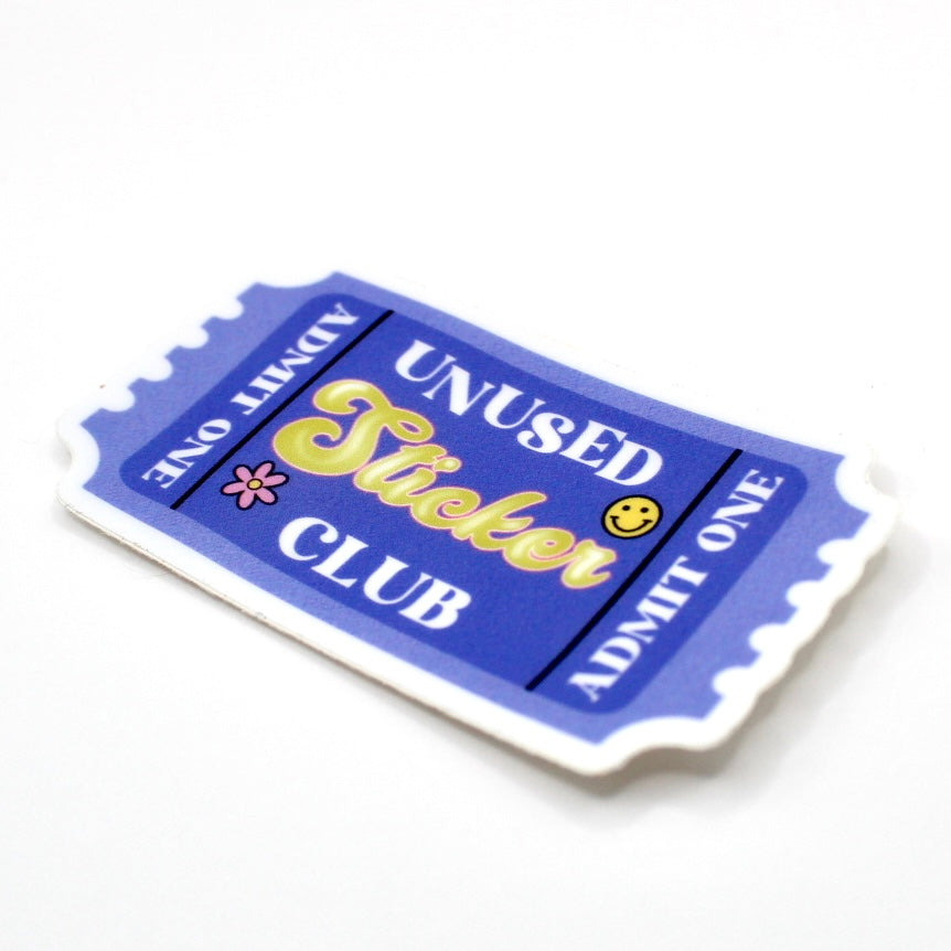 Unused Sticker Club Vinyl Sticker