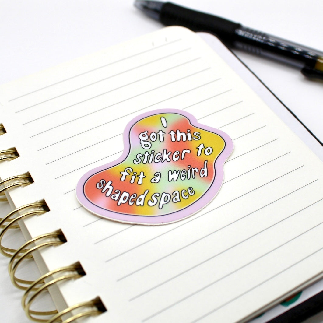 Weird Shaped Space Vinyl Sticker