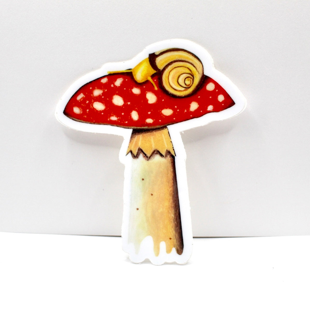 Mushroom with Snail Vinyl Sticker