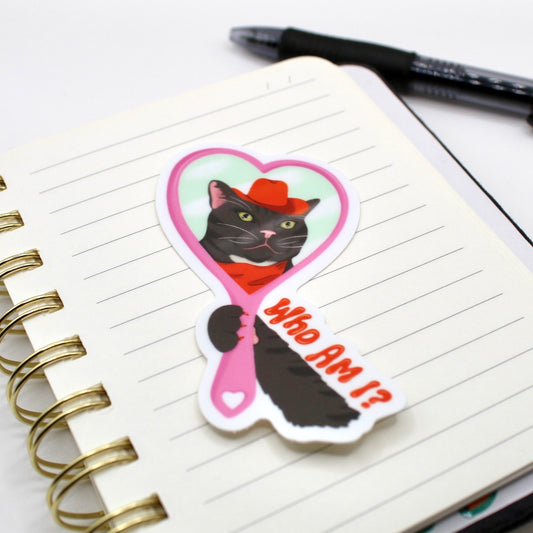 Who Am I? Cat Vinyl Sticker