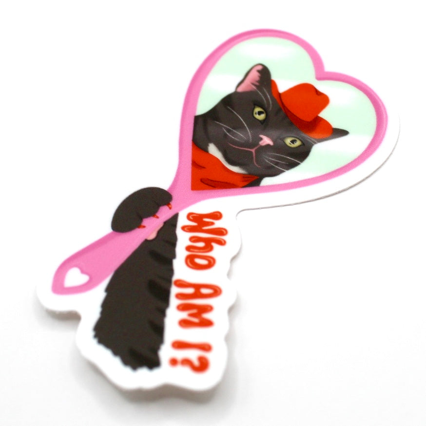 Who Am I? Cat Vinyl Sticker