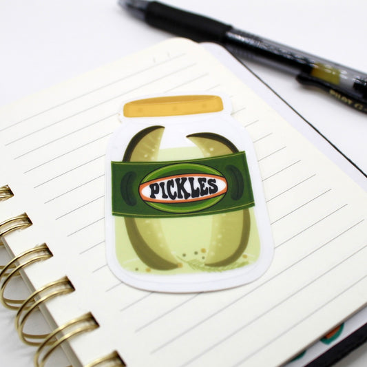 Pickle Jar Transparent Vinyl Sticker
