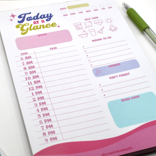 Today at a Glance Notepad, Daily Planner