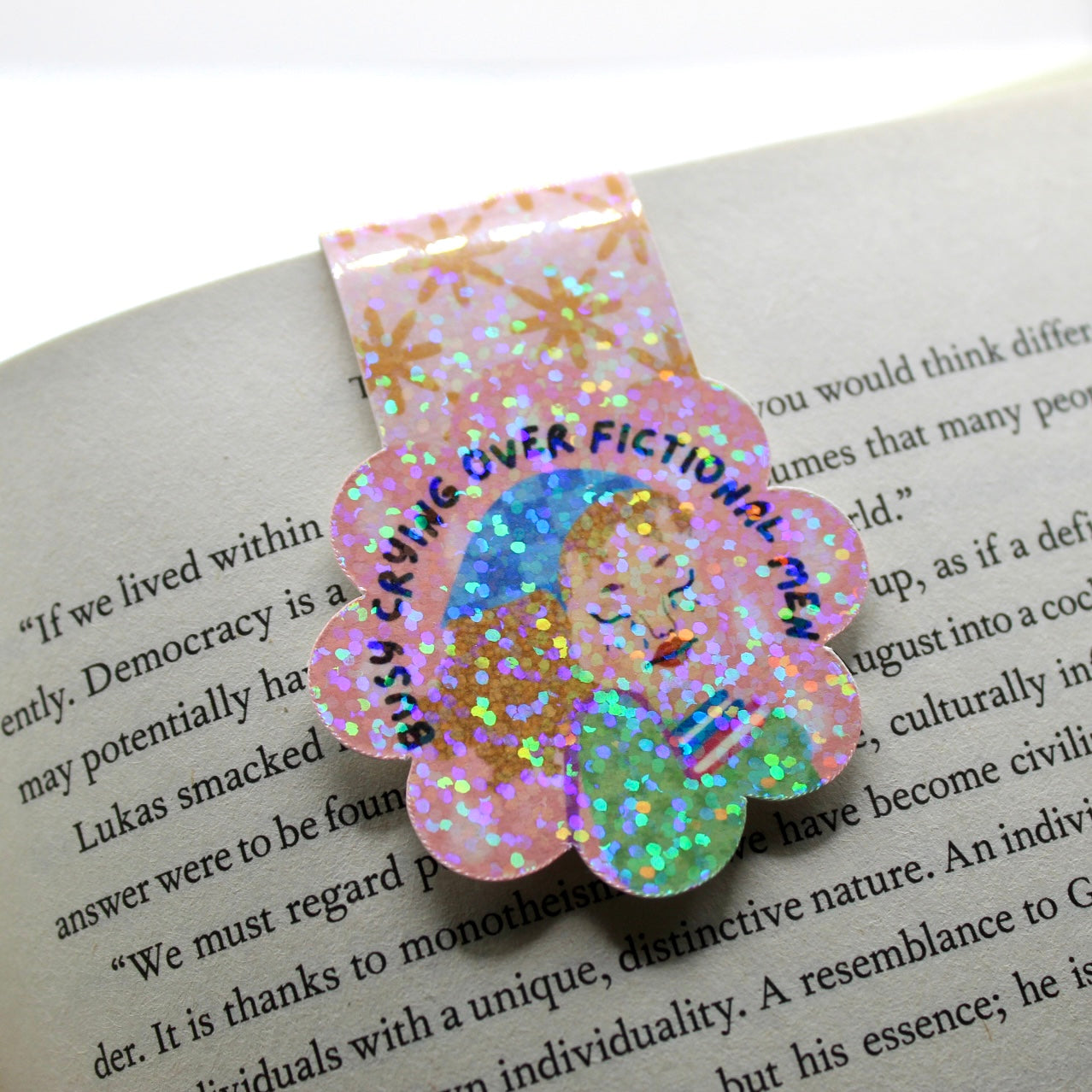 Crying Over Fictional Men Magnetic Bookmark