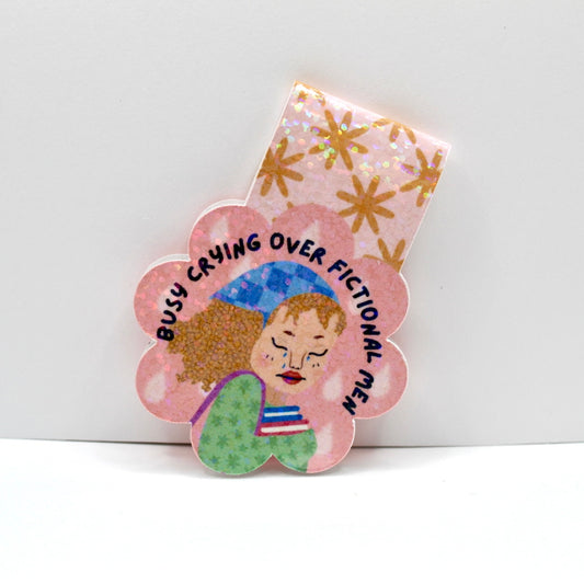 Crying Over Fictional Men Magnetic Bookmark