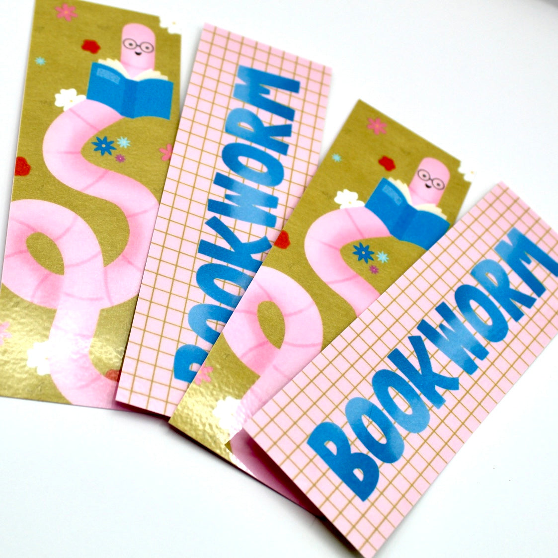 Bookworm Double Sided Bookmark