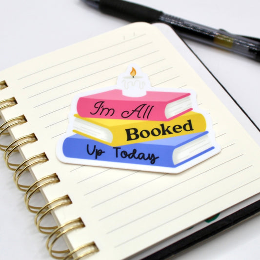 All Booked Up Sticker