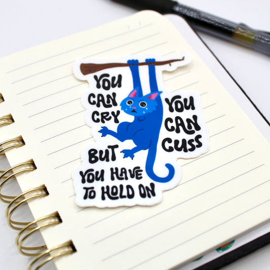 Hang in There Cat Sticker