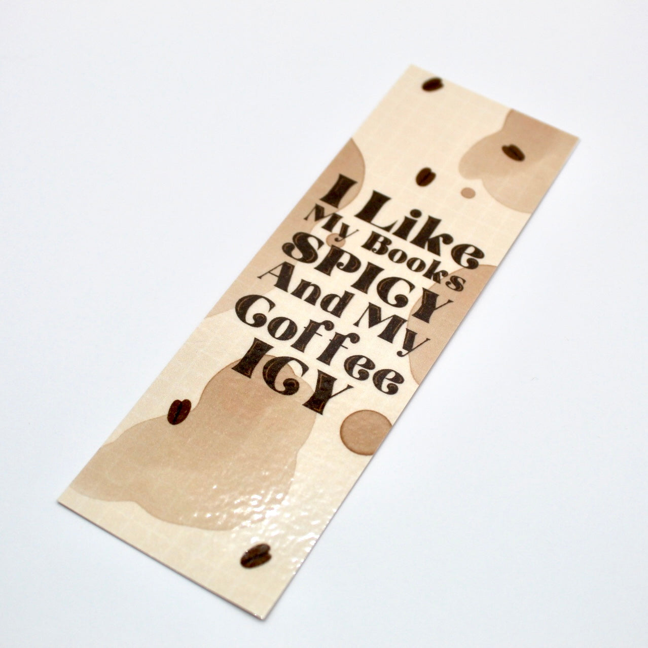 Books Spicy, Coffee Icy Bookmark, Double Sided
