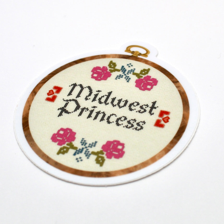 Midwest Princess Cross-Stitch Vinyl Sticker